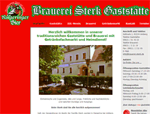 Tablet Screenshot of brauerei-sterk.de